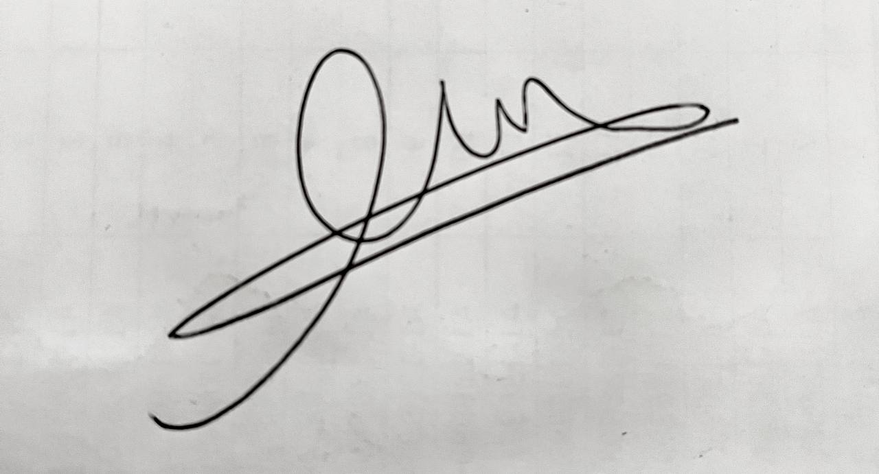 Firma de la autora